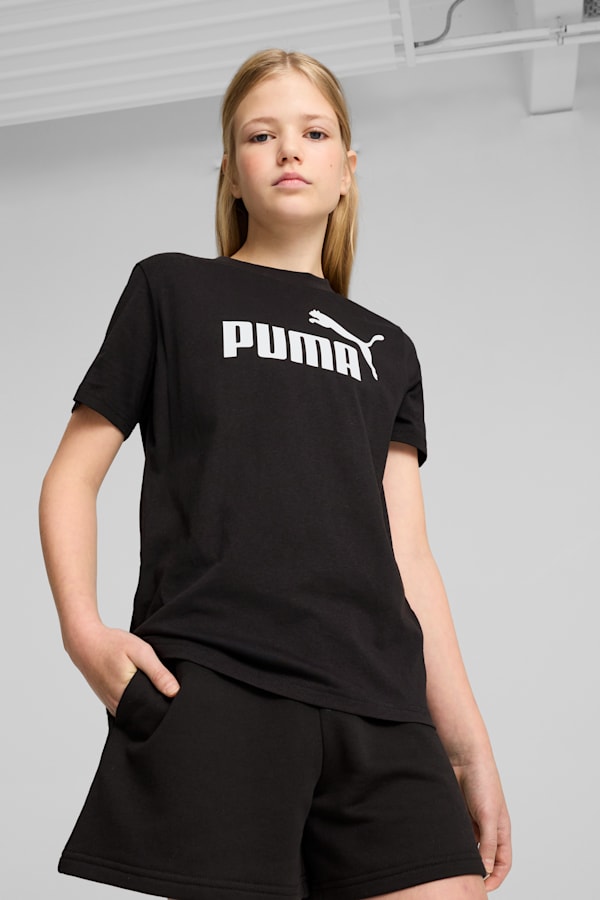 ESS No. 1 Logo Tee Youth, PUMA Black, extralarge