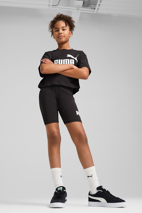 ESS No. 1 Logo Short Leggings Youth, PUMA Black, extralarge