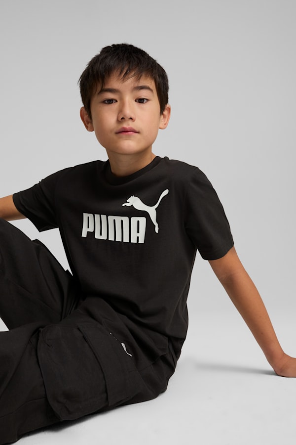 ESS No. 1 Logo Tee Youth, PUMA Black, extralarge