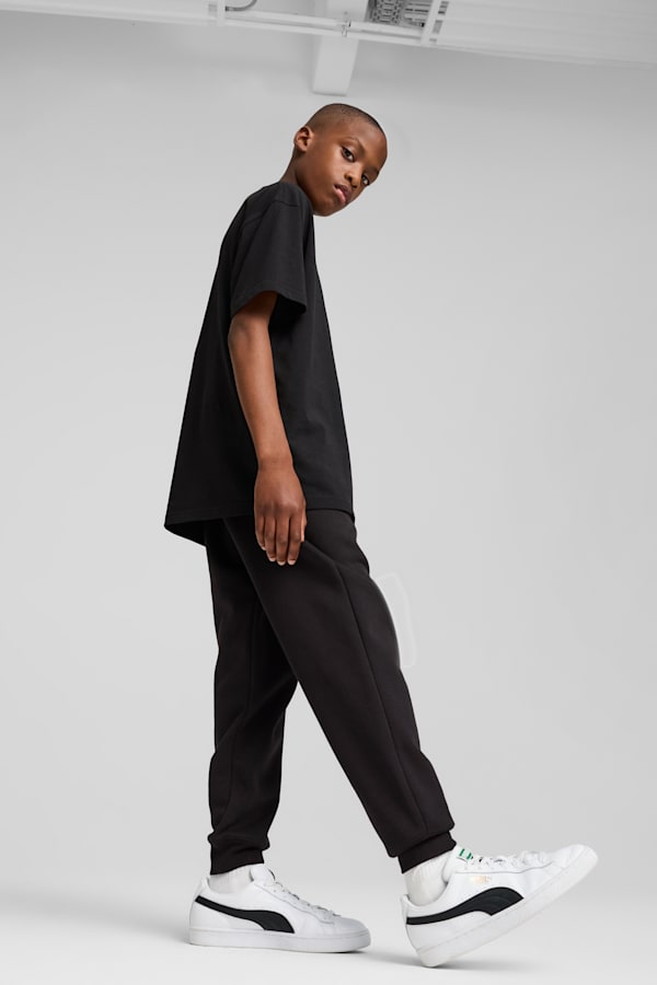 ESS No. 1 Logo Fleece Sweatpants Youth, PUMA Black, extralarge-GBR