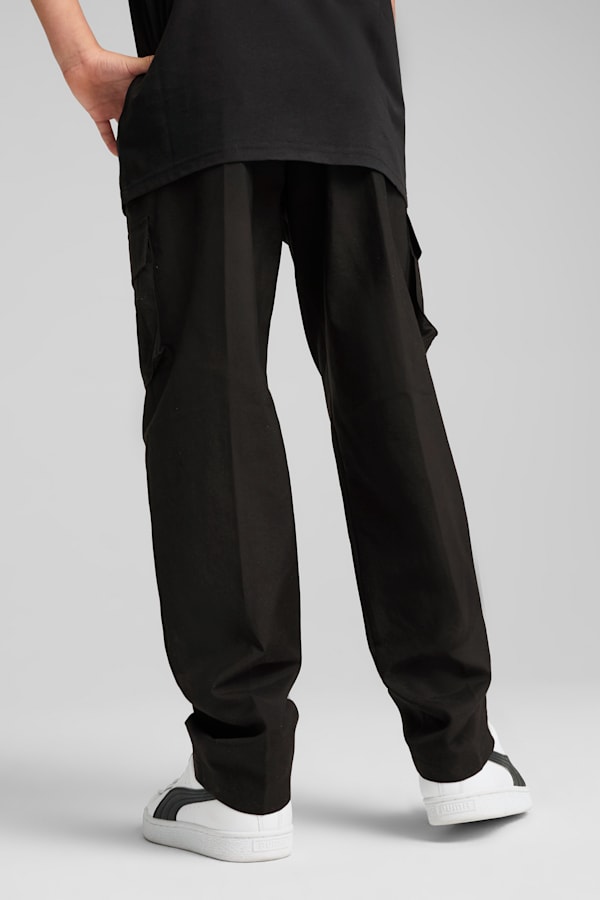ESS No. 1 Logo Woven Cargo Pants Youth, PUMA Black, extralarge