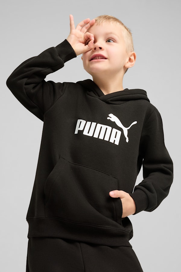 ESS No. 1 Logo Fleece Hoodie Kids, PUMA Black, extralarge