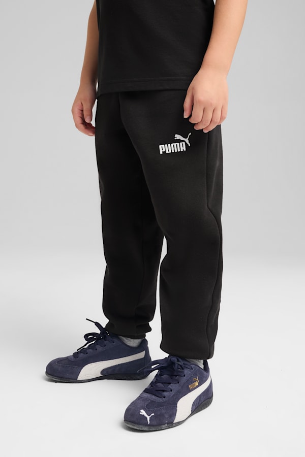 ESS No. 1 Logo Fleece Sweatpants Kids, PUMA Black, extralarge