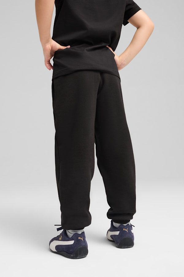 ESS No. 1 Logo Fleece Sweatpants Kids, PUMA Black, extralarge
