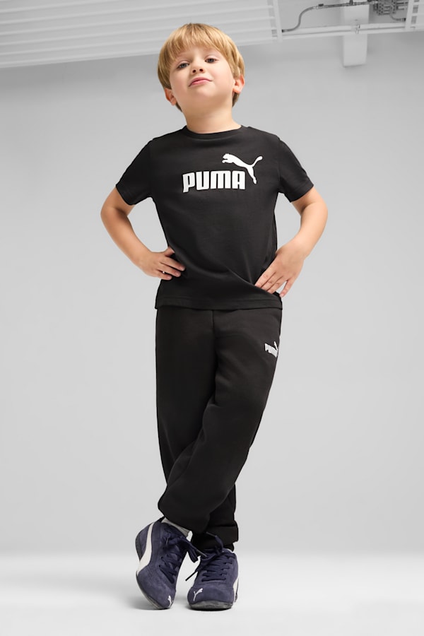 ESS No. 1 Logo Fleece Sweatpants Kids, PUMA Black, extralarge