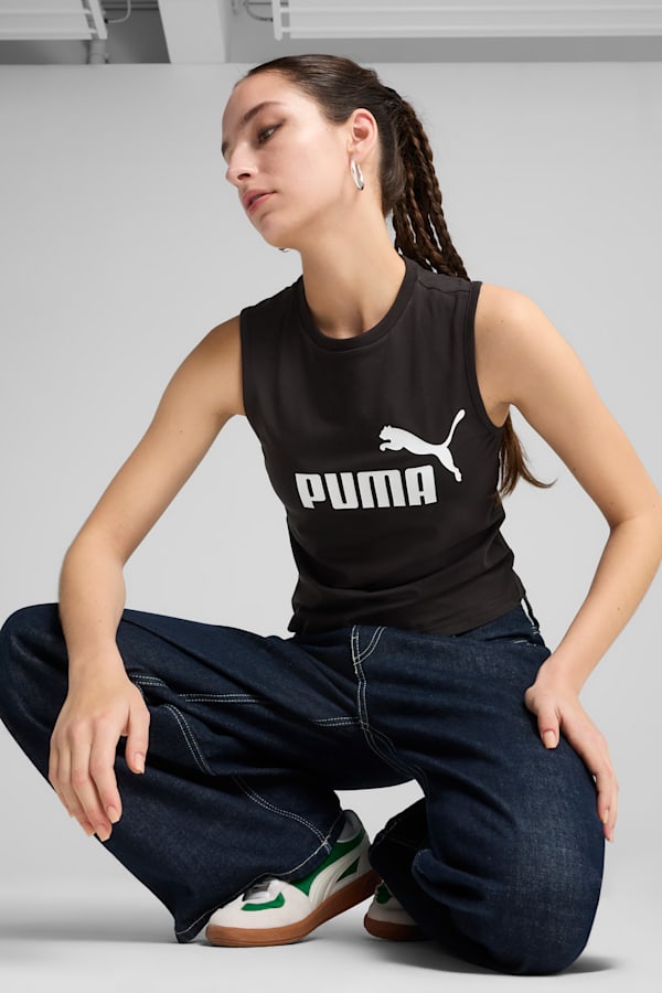 ESS No. 1 Logo Slim Tank Women, PUMA Black, extralarge