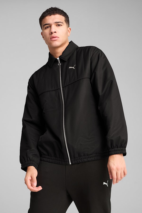 WARDROBE Essentials Relaxed Retro Football Jacket Unisex, PUMA Black, extralarge