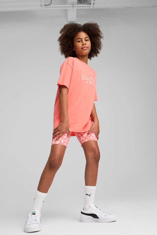 Essentials Animal Short Leggings Youth, Peach Frost, extralarge