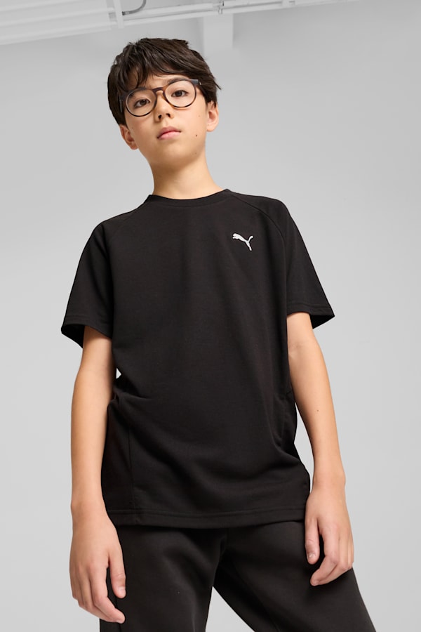 Evostripe Tee Youth, PUMA Black, extralarge-GBR