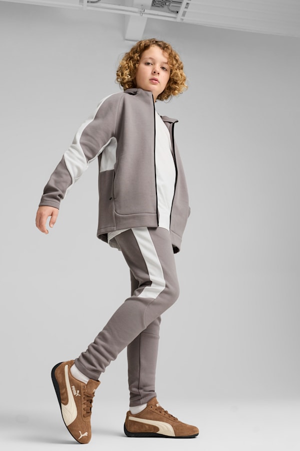 EVOSTRIPE Full-Zip Hoodie Youth, Cast Iron, extralarge