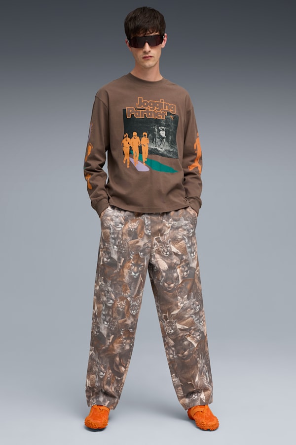 GRAPHIC Jogging Partner Long Sleeve Top Men, Flat Bronze, extralarge-GBR