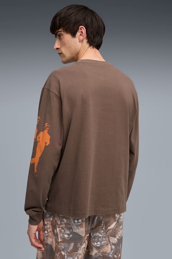 GRAPHIC Jogging Partner Long Sleeve Top Men, Flat Bronze, extralarge-GBR