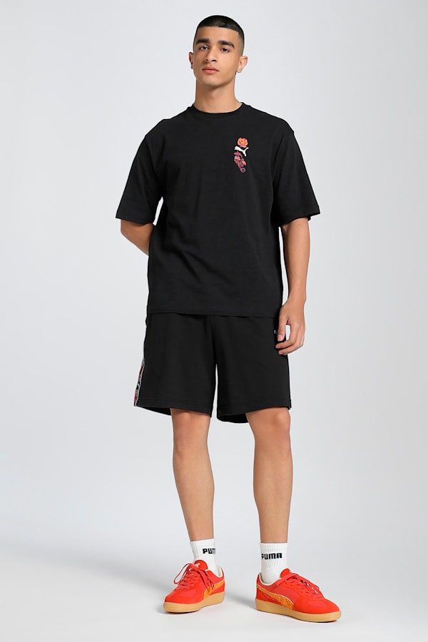 Floral Sport Graphic Boxy Tee Men, PUMA Black, extralarge-GBR
