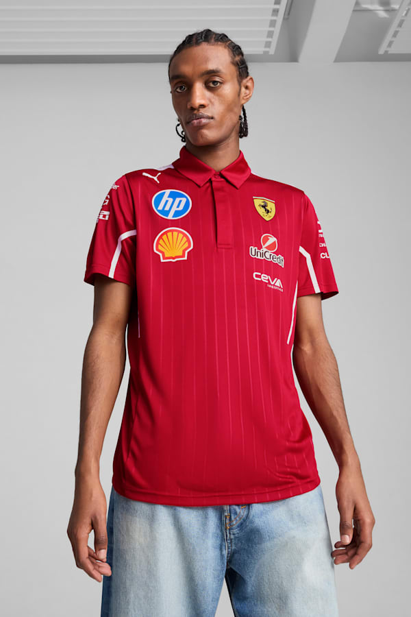 Scuderia Ferrari HP 2025 Team Polo Men, Dark Cherry, extralarge-GBR