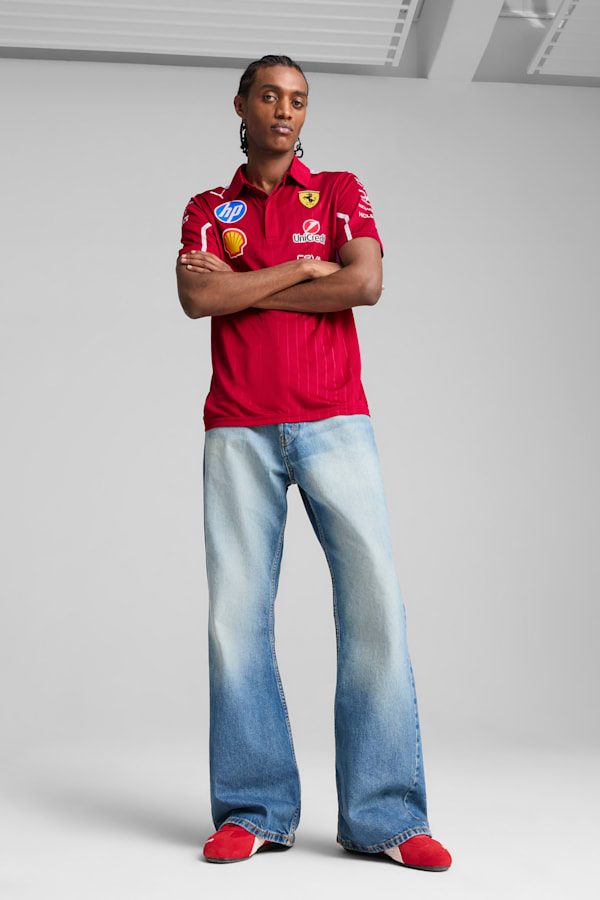 Scuderia Ferrari HP 2025 Team Polo Men, Dark Cherry, extralarge-GBR