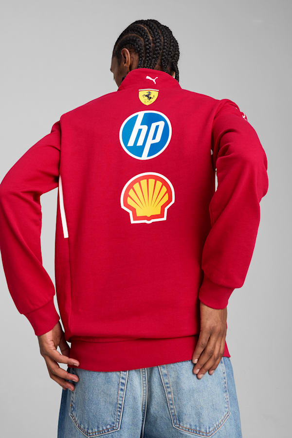 Scuderia Ferrari HP 2025 Team Quarter-Zip Sweatshirt Men, Dark Cherry, extralarge-GBR