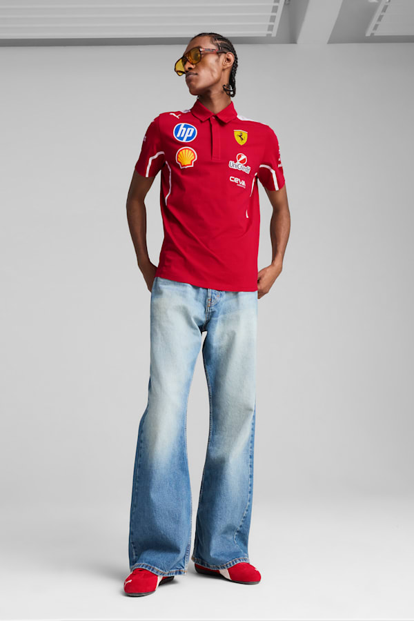 Scuderia Ferrari HP 2025 Team Polo Men, Dark Cherry, extralarge-GBR