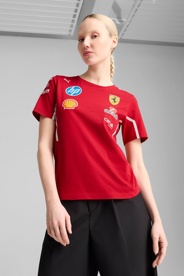 Scuderia Ferrari HP 2025 Team Tee Women, Dark Cherry, extralarge-GBR