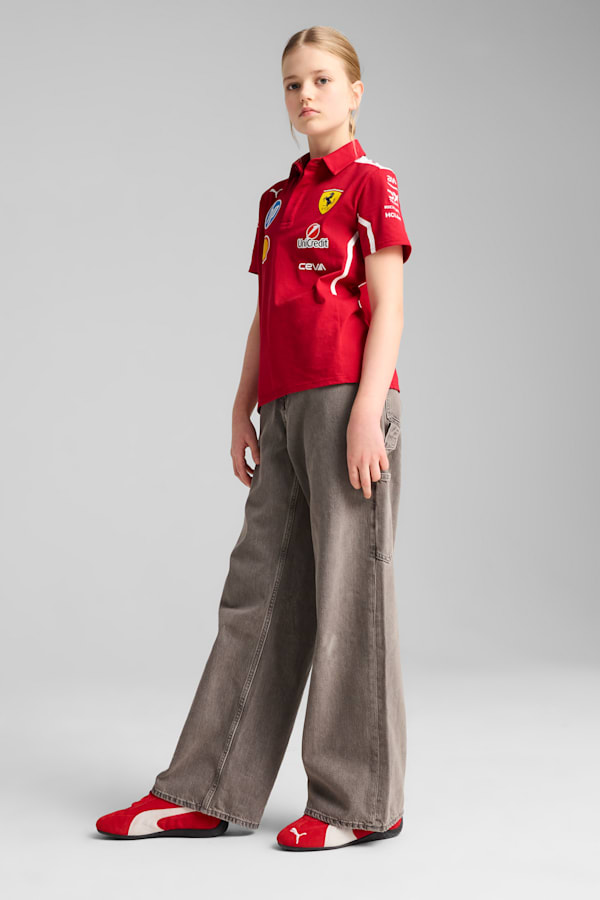 Scuderia Ferrari HP 2025 Team Polo Youth, Dark Cherry, extralarge-GBR