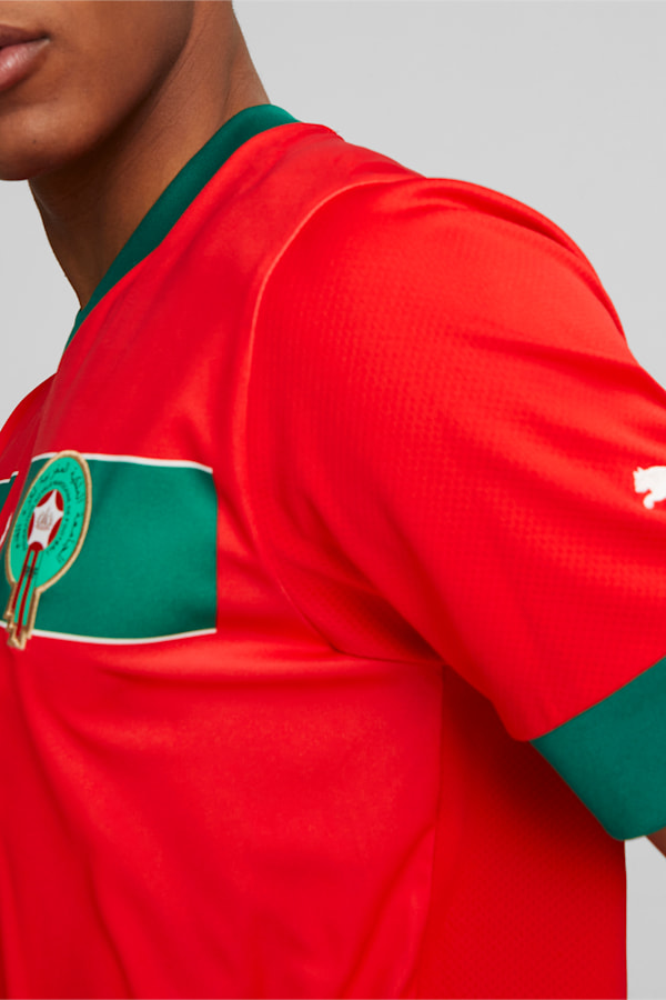 Morocco 2024 Home Jersey Men, Puma Red-Power Green, extralarge