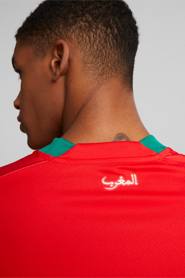 Morocco 2024 Home Jersey Men, Puma Red-Power Green, extralarge