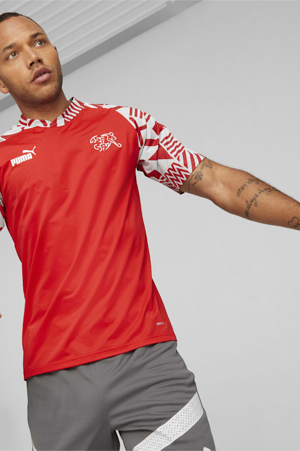 Switzerland Football Pre-match Jersey Men, Puma Red-Smoked Pearl, extralarge