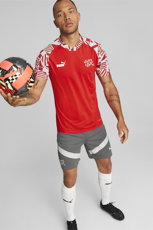 Switzerland Football Pre-match Jersey Men, Puma Red-Smoked Pearl, extralarge