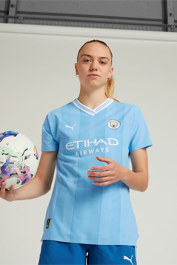 Manchester City 23/24 Women's Home Jersey, Team Light Blue-PUMA White, extralarge