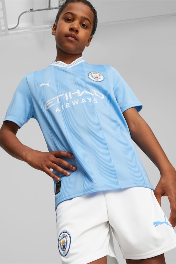 Manchester City 23/24 Home Jersey Youth, Team Light Blue-PUMA White, extralarge
