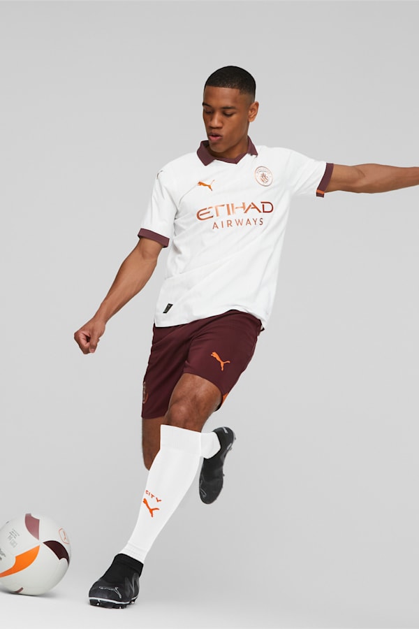 Manchester City 23/24 Away Authentic Jersey Men, PUMA White-Aubergine, extralarge