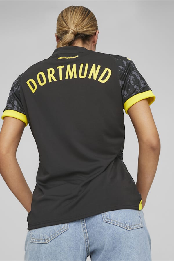 Borussia Dortmund 23/24 Women's Away Jersey, PUMA Black-Cyber Yellow, extralarge