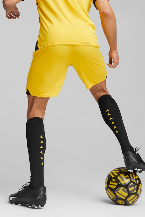 Borussia Dortmund Football Shorts, Cyber Yellow-PUMA Black, extralarge
