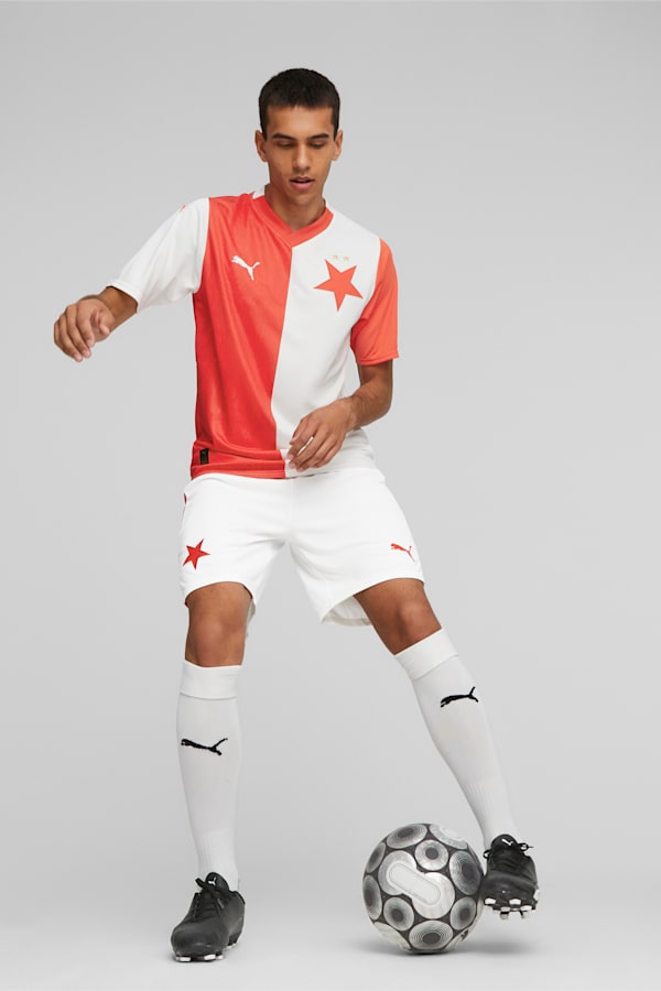 SK Slavia Prague 23/24 Home Jersey, PUMA Red-PUMA White, extralarge