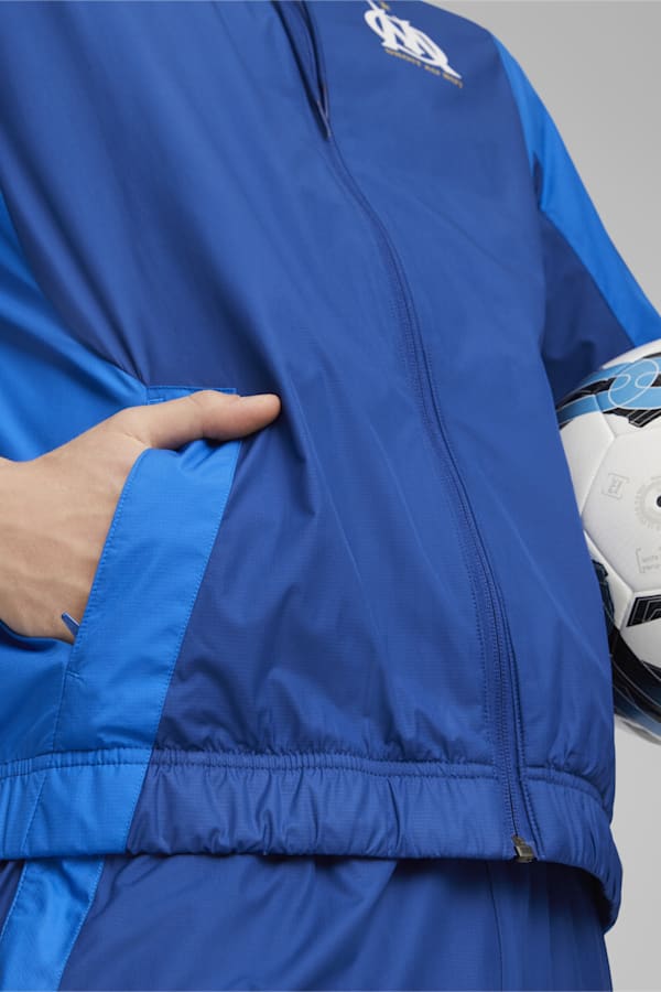 Olympique de Marseille Pre-match Football Jacket, PUMA Team Royal-Clyde Royal, extralarge