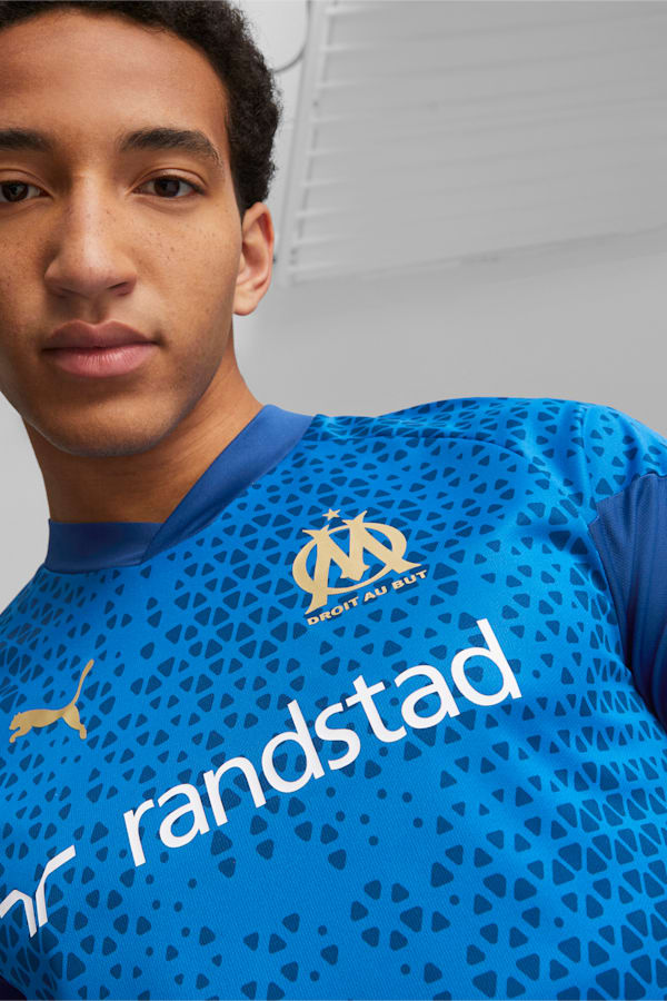 Olympique de Marseille Football Training Jersey, Clyde Royal-PUMA Team Royal-Sun Glitter, extralarge