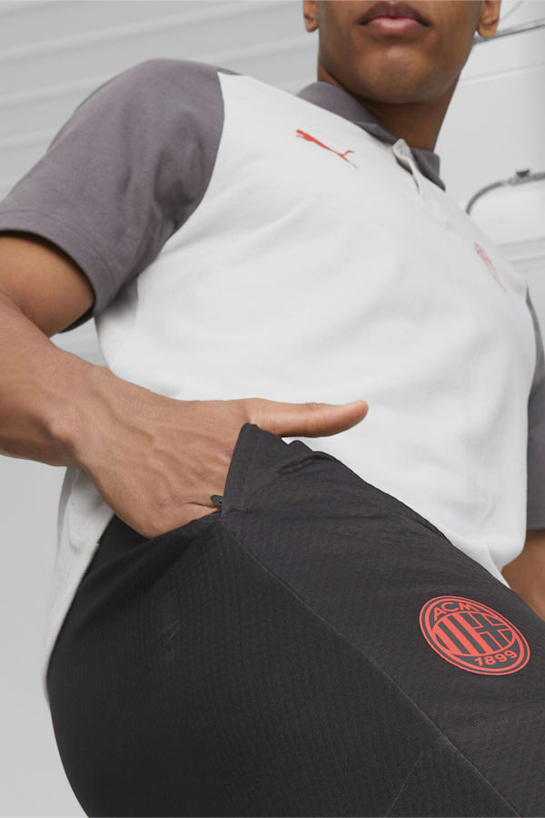 AC Milan Football Training Pants, PUMA Black-Flat Medium Gray, extralarge