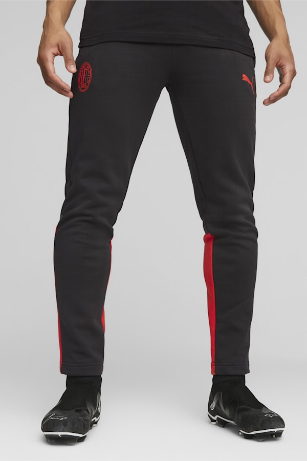 AC Milan Football Casuals Sweatpants, PUMA Black-For All Time Red, extralarge