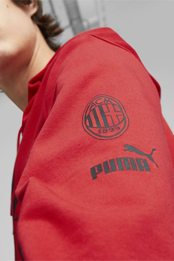 AC Milan FtblCore Hoodie, For All Time Red-PUMA Black, extralarge