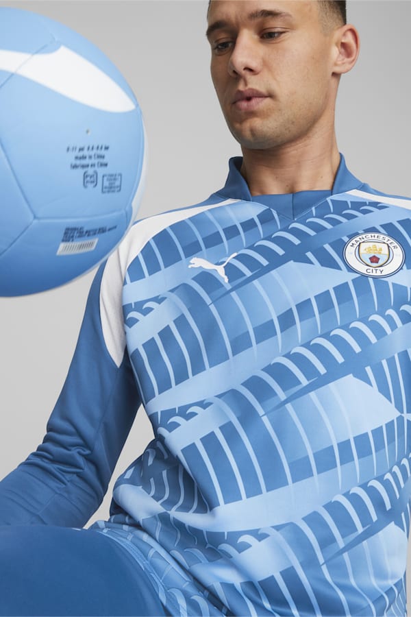 Manchester City Men's Pre-match Top, Lake Blue-PUMA White, extralarge-GBR