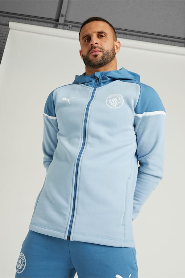 Manchester City Football Casuals Hooded Jacket, Blue Wash-Deep Dive, extralarge