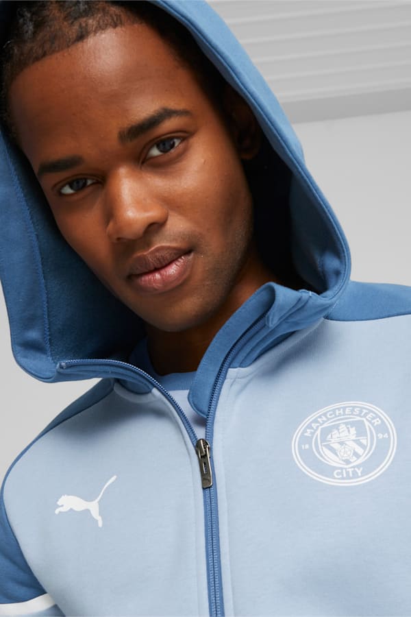Manchester City Football Casuals Hooded Jacket, Blue Wash-Deep Dive, extralarge