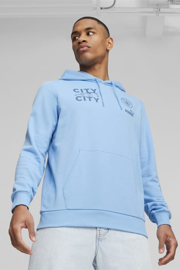 Manchester City FtblCore Hoodie, Team Light Blue-PUMA White, extralarge