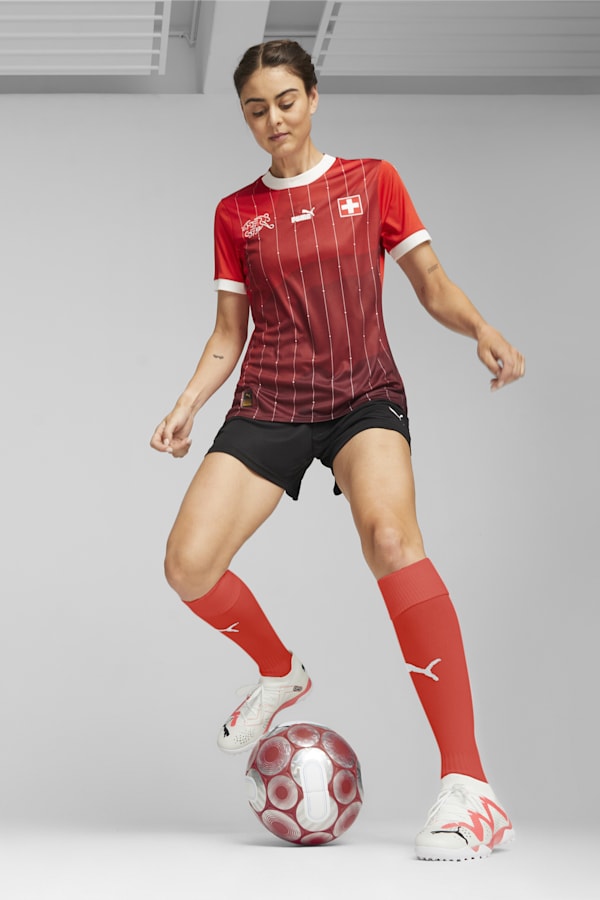 Switzerland 23/24 Women's World Cup Home Jersey, PUMA Red-PUMA White, extralarge