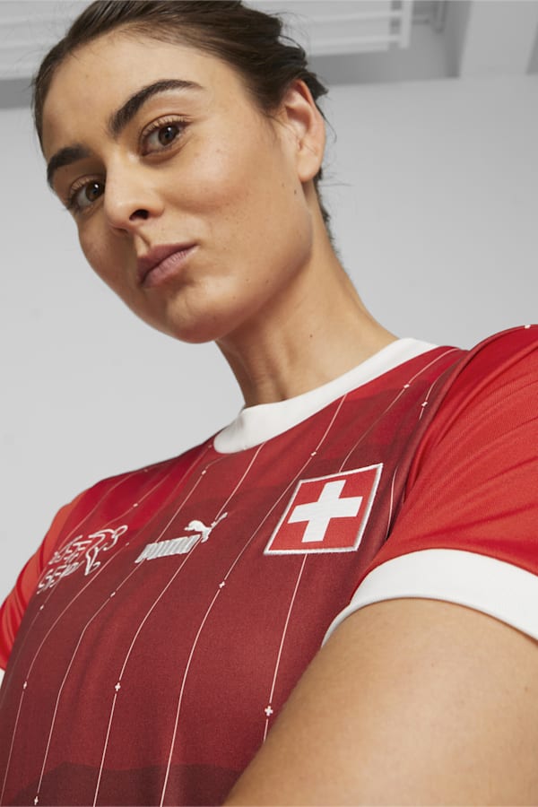 Switzerland 23/24 Women's World Cup Home Jersey, PUMA Red-PUMA White, extralarge