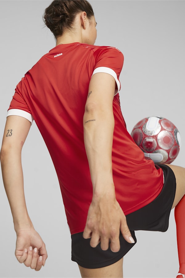 Switzerland 23/24 Women's World Cup Home Jersey, PUMA Red-PUMA White, extralarge