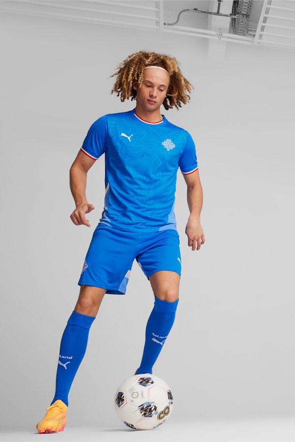Iceland 2024 Men's Home Football Jersey, Racing Blue-PUMA White, extralarge