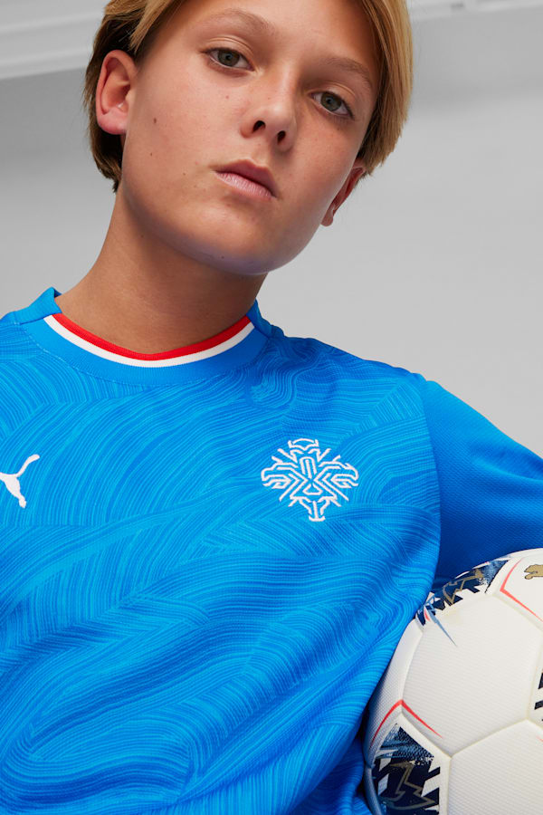 Iceland 2024 Home Jersey Youth, Racing Blue-PUMA White, extralarge