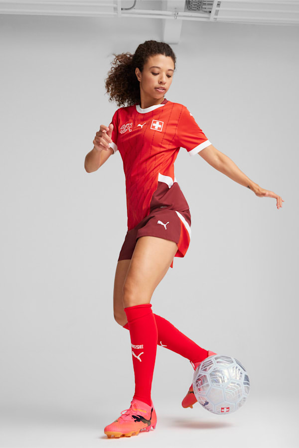 Switzerland Football 2024 Women's Home Jersey, PUMA Red-Team Regal Red, extralarge