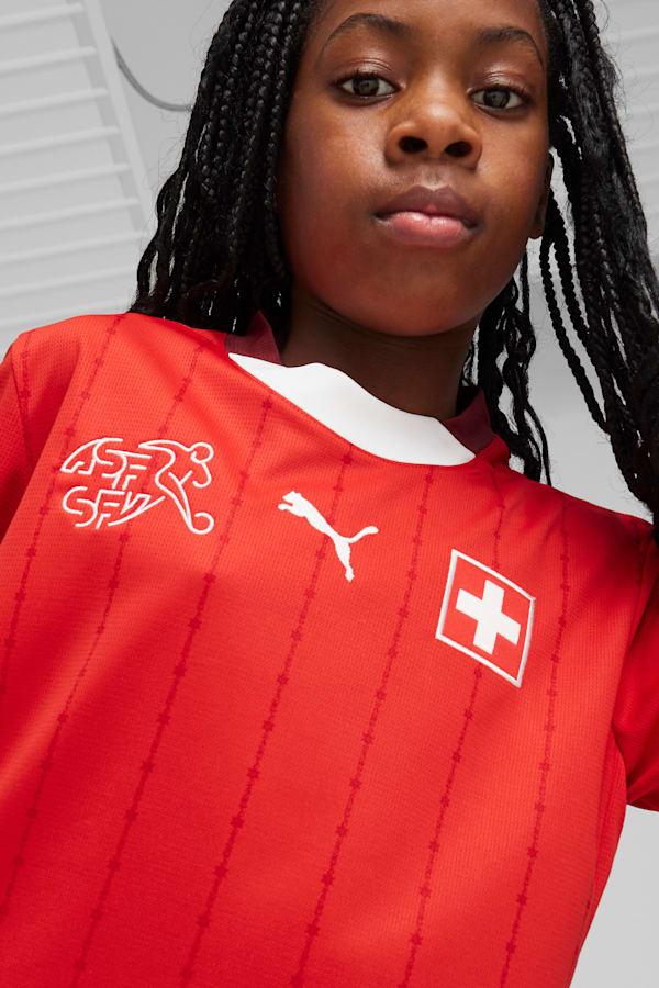 Switzerland 2024 Home Jersey Youth, PUMA Red-Team Regal Red, extralarge