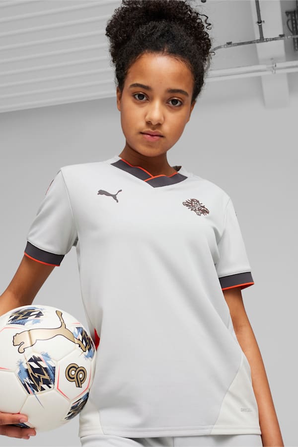 Iceland 2024 Away Jersey Youth, Ash Gray-Warm Earth, extralarge